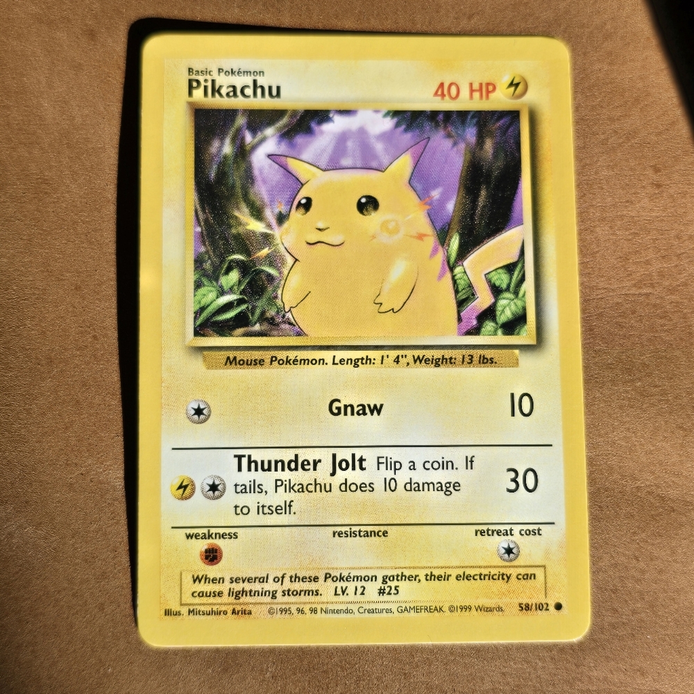 Shadowless Pikachu Base Set 58/102 (NM)!!